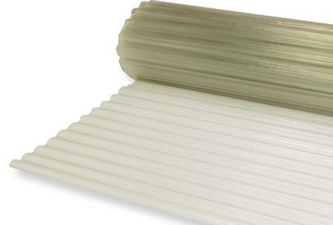 Wellbahn Polyester für Überdachungen. Nicht zu verwechseln mit Wellplatten!